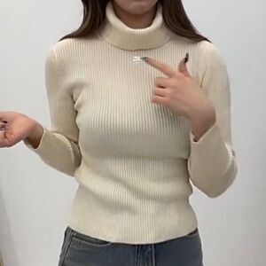 Courreges high neck knit top (38)